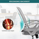 SMUG HOME OFFICE CHAIR ERGONOMIC COMPUTER DESK MESH MID-BACK HEIGHT - GREY - Like New