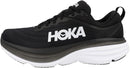1127952 HOKA ONE ONE Womens Bondi 8 Textile Black/White 9.5 - Like New