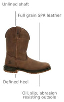 ROCKY Worksmart Unlined Western Boot - B08RLDDP73 Dark Brown Size 12(W) - Brand New
