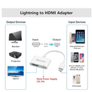 BELLVIE COMPATIBLE IPHONE TO HDMI ADAPTER SLIM LIGHT WEIGHT IPHONE IPAD IPOD - Like New