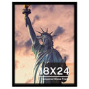 ONE WALL Tempered Glass 18x24 Poster Frame Black Wood Photo Picture Frame - Brand New