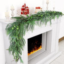 TISEMENT NORFOLK PINE CYPRESS GARLANDS WITH GREEN BERRY 6FT HM5614 - GREEN - Brand New