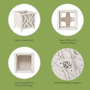 Lattice Design Outdoor Planter Box - 14.75” Square 13” Tall 50-LG5097 - White - Like New