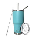 IceX Vaso de acero 30 onzas aislado taza de viaje tapa popote Baby Blue - Brand New
