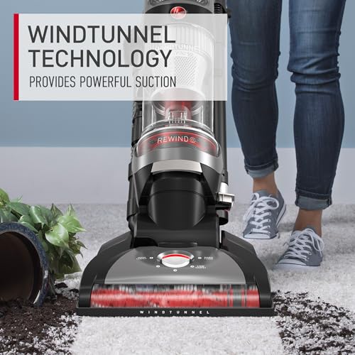 HOOVER WINDTUNNEL CORD REWIND PRO BAGLESS VACUUM UH71300 - BLACK - Like New