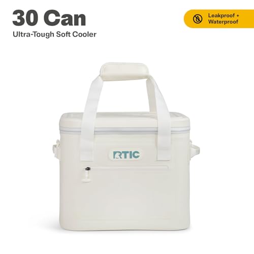 RTIC OUTDOORS 30 CANS ULTRA-TOUGH SOFT SIDED COOLER 337-01-0101 - IVORY - Like New