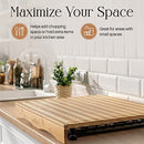 Umiboo Bamboo Gas Stove Top Covers Cutting Board Adjustable Legs - UMI-STB-L - Like New