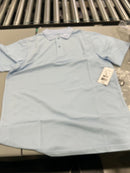POLO AVENUE LARGE LIGHT BLUE SHORT SLEEVE POLO SHIRT - SIZE: MEN L - LIGHT BLUE - Brand New