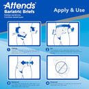 Attends Bariatric Incontinence Disposable Briefs, XX-Large, 63"-70", 2XL 48ct - Brand New