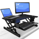 SORBUS SIT-TO-STAND MONITOR RISER DESK - BLACK - Like New