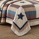ELKANE Cotton King Bedding Quilt Sets - 3 Pieces Reversible (Star Plaid) - Brand New