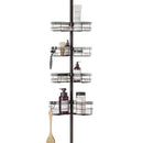 Zenna Home Tension Pole Shower Caddy Corner Organizer, Adjustable Shower Caddy - Like New