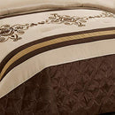WPM WORLD PRODUCTS MART 3Pcs Royal Faux Silk Luxury Comforter Set - Queen Size - Like New