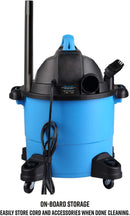 Vacmaster VJC507P 5-Gallon 3 Peak HP Wet/Dry Shop Vacuum - Blue - Like New