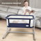 LI'L PENGYU BABY BASSINET BEDSIDE SLEEPER FOR BABY BEDSIDE CRIB - NAVY BLUE - Like New