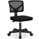 AFO Small Desk Chair with Ergonomic Lumbar Support, Adjustable Height - Black - Brand New