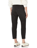 AMAZON ESSENTIALS WOMEN  HIGH-RISE RELAXED LEG ANKLE JEANS SIZE 8 WASHED BLACK - Brand New