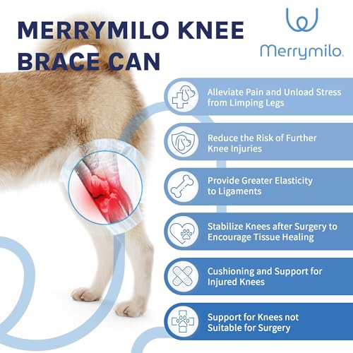MERRYMILO DOG KNEE BRACE,ACL,CCL,CRUCIATE LIGAMENT, SIZE: S - SILVER - Like New