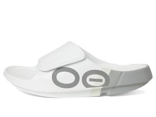 OOFOS UNISEX OOAHH SPORT FLEX SLIDE SANDAL MEN 9 WOMEN 11 SMOKE RALLY - Like New