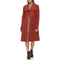 COLE HAAN WOMEN'S BELTED COAT WOOL WITH CUFF DETAILS - SIZE 8 - RUST - Brand New