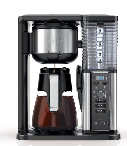 Ninja Hot & Iced 10 Cup Glass Carafe ice Coffee Machine Black/silver CM300 Like New