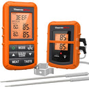 THERMOPRO TP20 500FT WIRELESS MEAT THERMOMETER DUAL MEAT PROBE - ORANGE - Like New