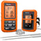 THERMOPRO TP20 500FT WIRELESS MEAT THERMOMETER DUAL MEAT PROBE - ORANGE - Like New
