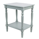Decor Therapy Simplify Wood Accent Storage Shelf End Table FR1576 - Artic Blue - Like New