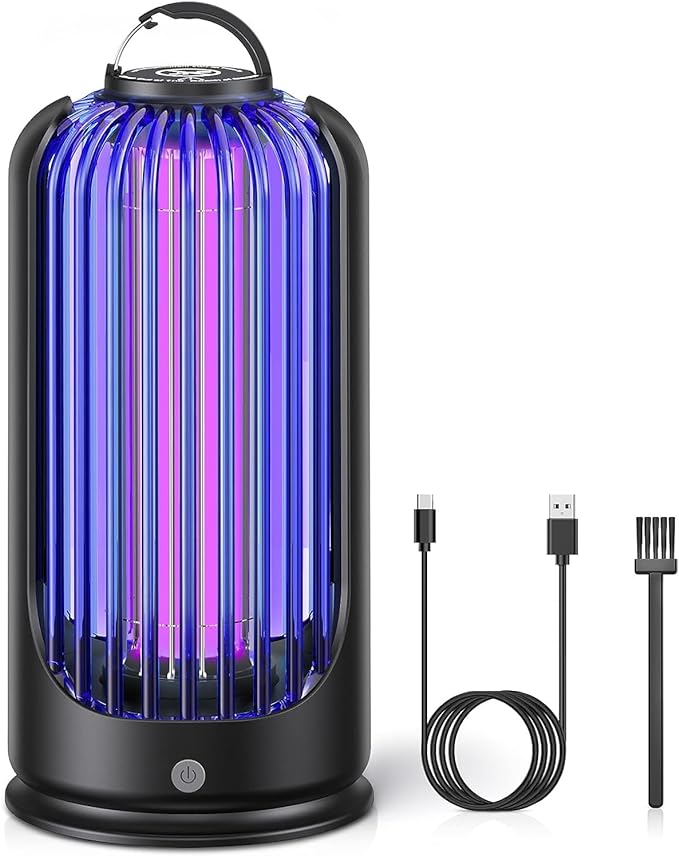 Elechome Bug Zapper Rechargeable Mosquito Zapper 3600V BK-19 - PURPLE/BLACK Like New