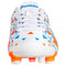 FRANKLIN SPORTS SOCCER CLEAT DESIGN HARD OUTSOLE SIZE: Y-11 - WHITE/ORANGE/BLUE - Like New