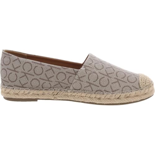 CALVIN KLEIN WOMEN'S POPULAR BALLET FLAT - SIZE: WOMEN 9 - TAUPE LOGO - Like New