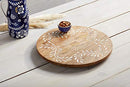 Carved Wood Lazy Susan 16" dia - Brown - Brand New