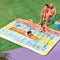 SUN SQUAD VIBES SPLASH PAD WATER LIGHTWEIGHT NOVELTY FLOAT - YELLOW/RED/TEAL - Like New