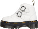 DR. MARTENS WOMEN'S DEVON FLOWER ANKLE BOOT - SIZE: WOMEN 8 - WHITE MILLED NAPPA - Like New
