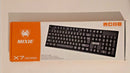 MIXIE X7 USB STANDARD CORDDED KEYBOARD - WIRED, ERGONOMIC, FULL SIZE - BLACK - Like New