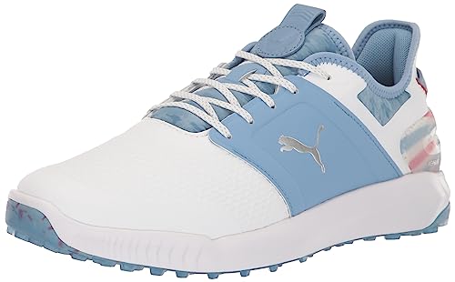 379150 PUMA GOLF MEN'S IGNITE ELEVATE SHOES WHITE/ALLURE SIZE 9M/9W - Like New