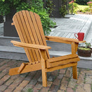 FDW Garden Furniture Lawn Patio Deck Seat Wood Adirondack Chair - Golden Yellow - Like New