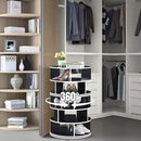 Kings Brand Furniture Cassidy Revolving Shoe Rack (Chocolate, 4-Tier) - Brand New