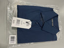 JAMES TAILOR SHORT SLEEVE DRESS SHIRT - SIZE: MEN L - NAVY - Brand New