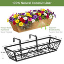 LAWYAMAI 30" 2 Pcs Metal Flower Planter Basket B0BYCS96NF - Black - Like New
