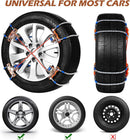 GENERIC SNOW CHAINS FOR SUV CAR PICKUP TRUCKS - UNIVERSAL ADJUSTABLE - BLUE&RED - Like New