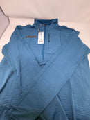 HOKA MEN'S 1/2 ZIP RUNNING PULLOVER - SIZE: MEN S - BLUE STEEL - Brand New