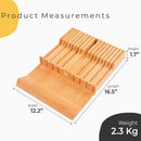 XABONO KNIFE DRAWER ORGANIZER BAMBOO KITCHEN ORGANIZER LARGE KNIFE BLOCK BNDO-1 - Like New