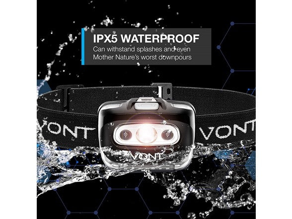 VONT 'SPARK' LED HEADLAMP FLASHLIGHT HEAD LAMP GEAR LAMPS 4 PACK - Like New