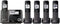 Panasonic 5 Handset Link2Cell Cordless Phone KX-TG585SK - Black Like New