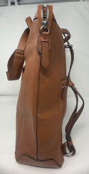 COLE HAAN GRAND AMBITION CONVERTIBLE LARGE BACKPACK BAG LEATHER BROWN - SIZE: 14 - Like New