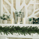 Larksilk 9 Ft Pine Christmas Garland, 12" Wide w/ 240 Tips for Doors - Brand New