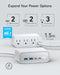 ANKER 525 CHARGING STATION 7-IN-1 USB C POWER STRIP A91C0121 - AURORA WHITE - Like New