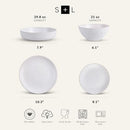 Stone Lain Lauren Stoneware Rustic Plates and Bowls Set - Off White - Like New