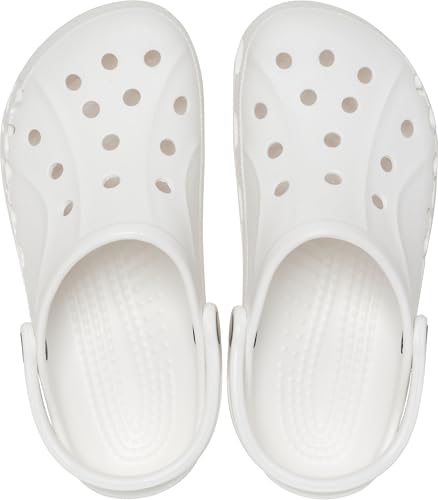 CROCS UNISEX ADULT BAYA CLOGS - SIZE: MEN 11 WOMEN 13 - WHITE - Like New